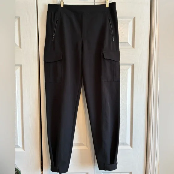 Athleta Black Cargo Joggers 14 T - Picture 2 of 3